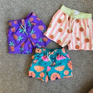 Kids lot of boys swim trunks cat & jack and little & co. Size 4-5